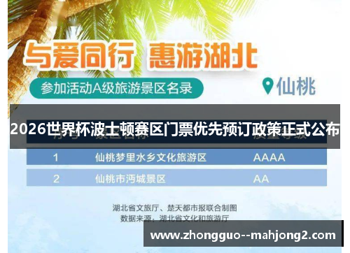 2026世界杯波士顿赛区门票优先预订政策正式公布 2026世界杯波士顿赛区门票优先预订政策正式公布